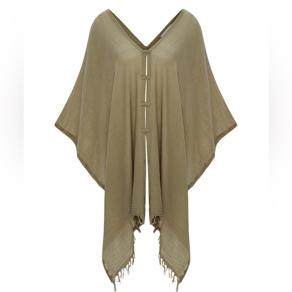 The Handloom - Ava Kimono - Khaki Green OS
